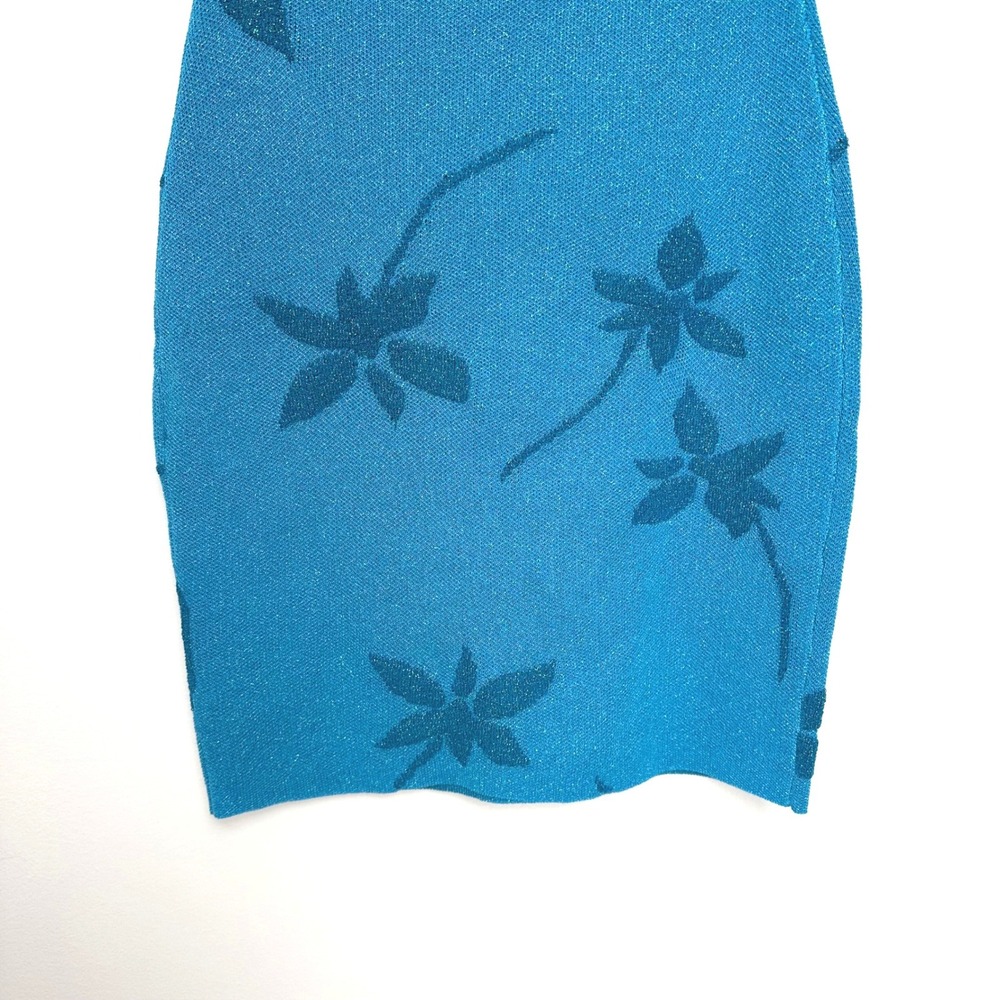 NWT White Fox Forever Dreaming Mini Bodycon Dress Blue Floral XXS - Picture 9 of 15